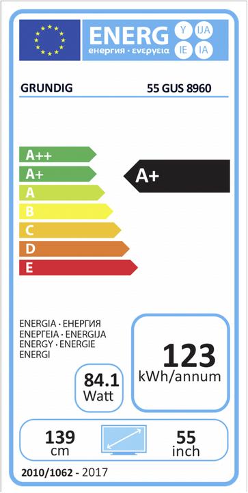 Energie-Label Grundig 55 GUS 8960 (55", LCD, 4K)