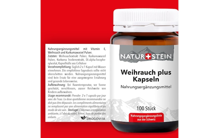 Immagine prodotto Naturstein Frankincense plus capsule 100pz. (100 Pezzo/i, Pillole, 159 g)