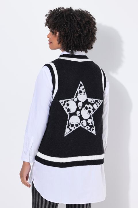 Produktbild Angel of Style Pullunder, Loose Fit, Leo-Totenkopf (54)