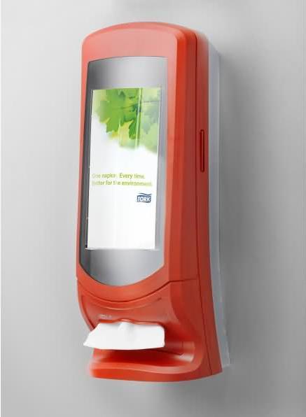 Actual product image Tork Napkin dispenser Xpressnap standing/wall dispenser plastic red (1 x)