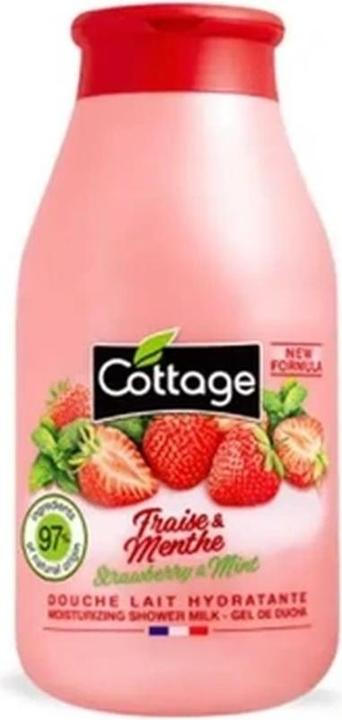 Image du produit Cottage Lait de douche fraise/menthe 97% d'ingrédients naturels 270ml (250 ml)