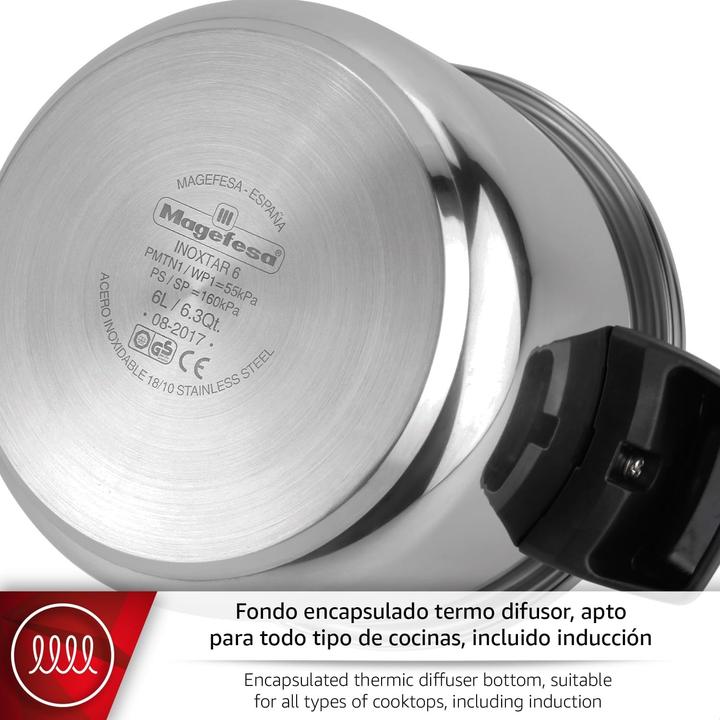Actual product image Magefesa Inoxtar 6 L (Steam cooker, Stainless steel)