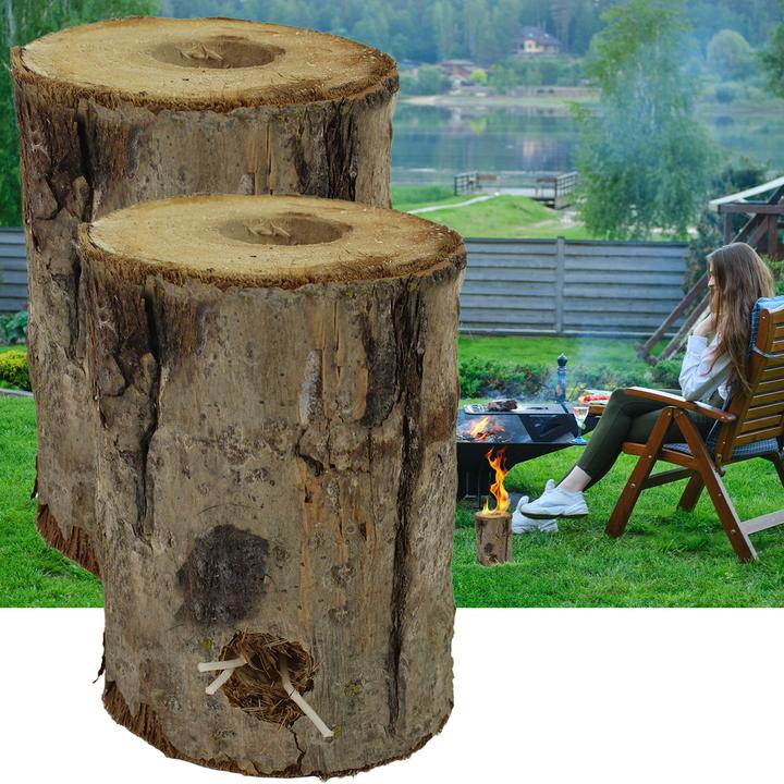 Natura Punto Set di 2 fuochi svedesi, torcia finlandese per albero da giardino, 12 x 18 cm