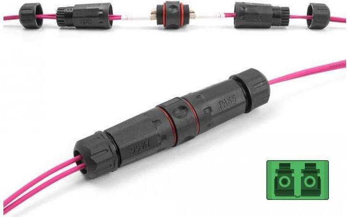 Actual product image Delock Fibre optic cable connector LC Duplex Book (Network coupling)
