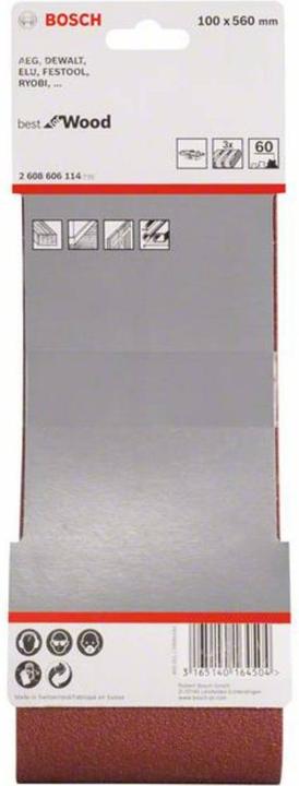 Image du produit Bosch Professional Zubehör PRO X440 bande abrasive, 100 x 560 mm, G60 (60)