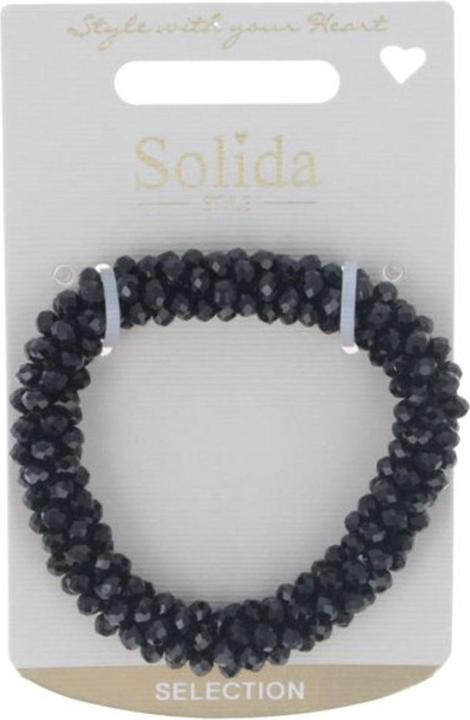 Image du produit Solida Haargummi schwarz mit Strass (Élastiques à cheveux)