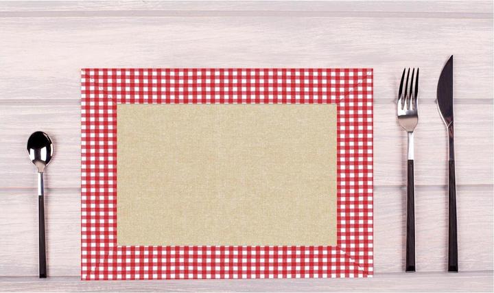 Image du produit PROnappe 400 sets de table en lin vichy multicolore 30,0 x 40,0 cm (4 pcs, 40 x 30 cm)