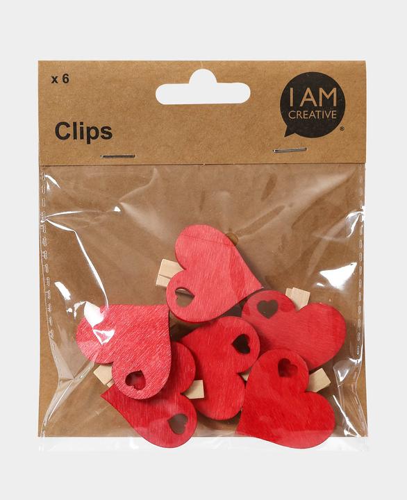 Immagine prodotto I Am Creative Clip a cuore in legno