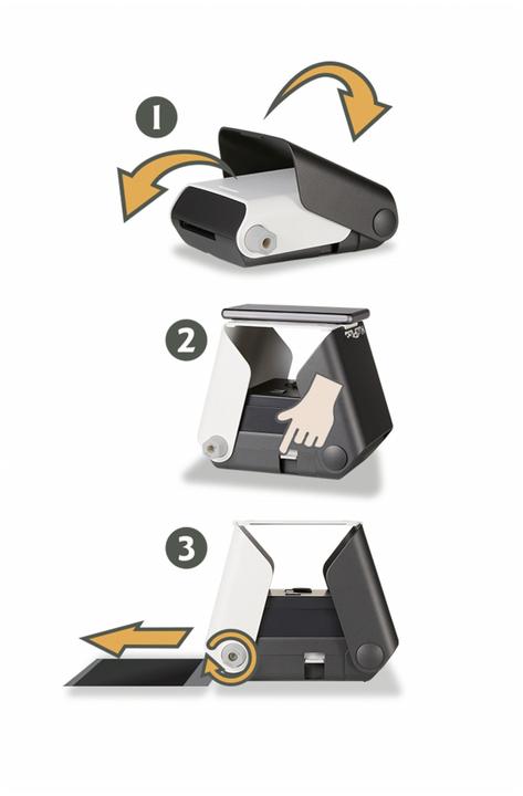 Produktbild KiiPix Jet Black Mobiler Fotodrucker (Laser, Farbe)