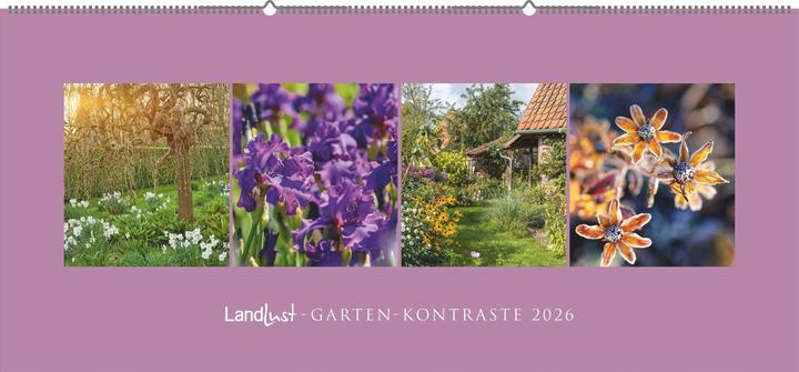 Neumann Landlust Panorama: Garten-Kontraste 2026 Wand-Kalender - Panorama-Kalender - Fotografie -