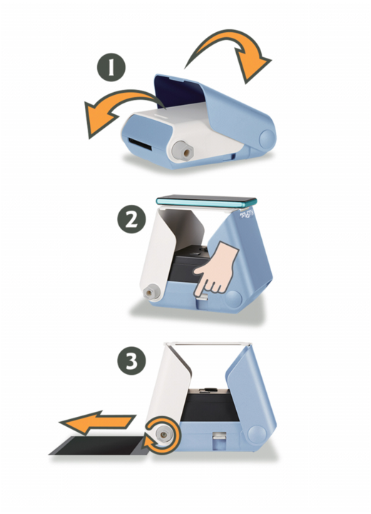 Actual product image KiiPix Sky Blue Mobile Photo Printer (Ink, Colour)