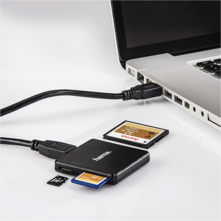 Immagine prodotto Hama Lettore di schede multiple USB 3.0 SD MicroSD CF (USB 3.0)