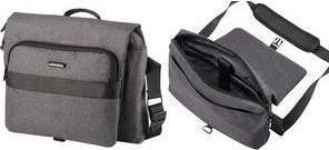 Actual product image Lightpak Notebook shoulder bag "WALKER", polyester, gray adjustable, padded shoulder strap, carrying handle (13")