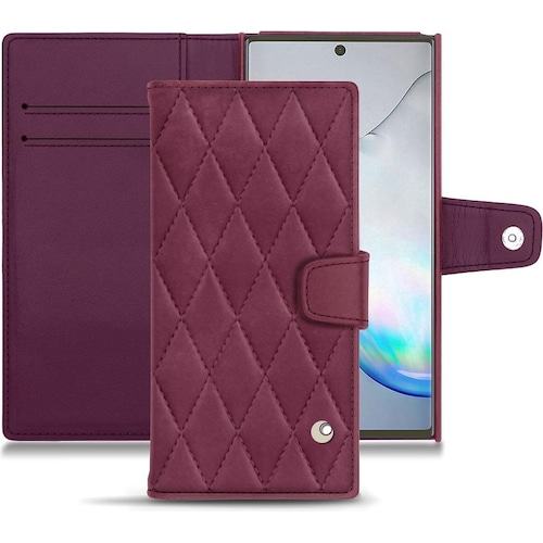Noreve Lederschutzhülle Wallet (Samsung Galaxy Note 10+), Smartphone Hülle, Violett