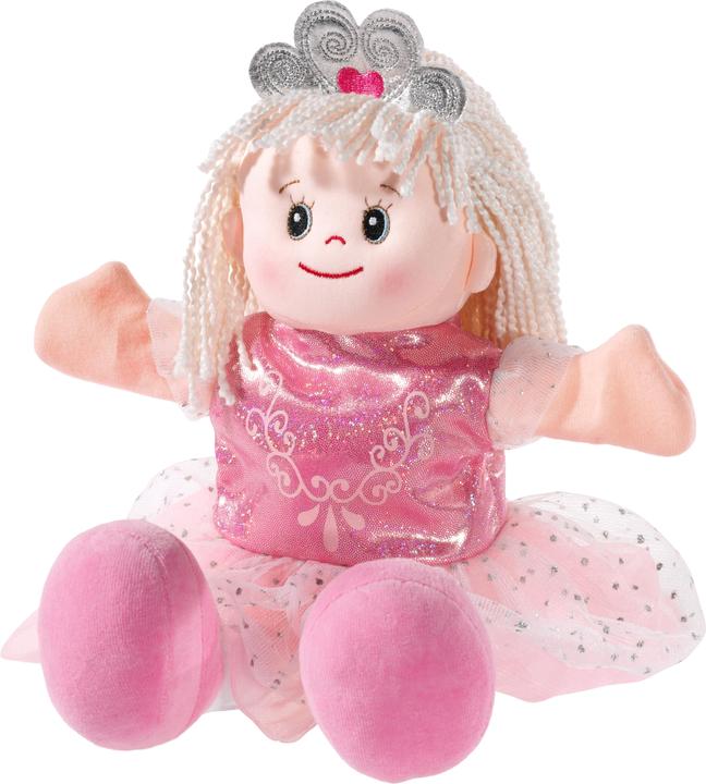 Actual product image Heunec 395077 Soft toy, hand puppet, puppet theatre, princess, rosé, 30 x 27 x 7 cm