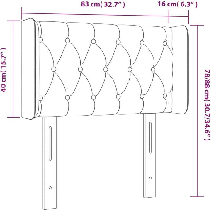 Image du produit vidaXL LED Kopfteil (83 x 16 x 88 cm)