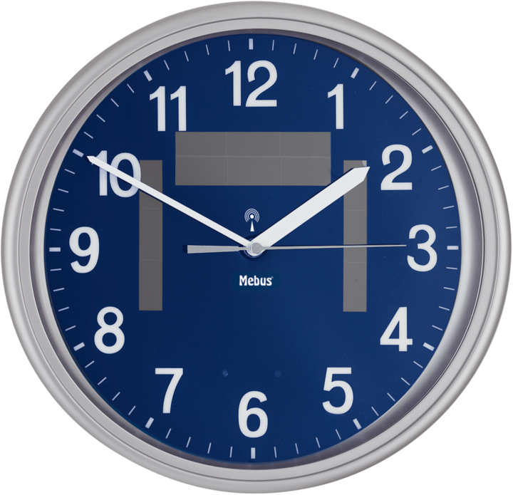 Produktbild Mebus 52560 Funk-Solar-Wanduhr (30 cm)
