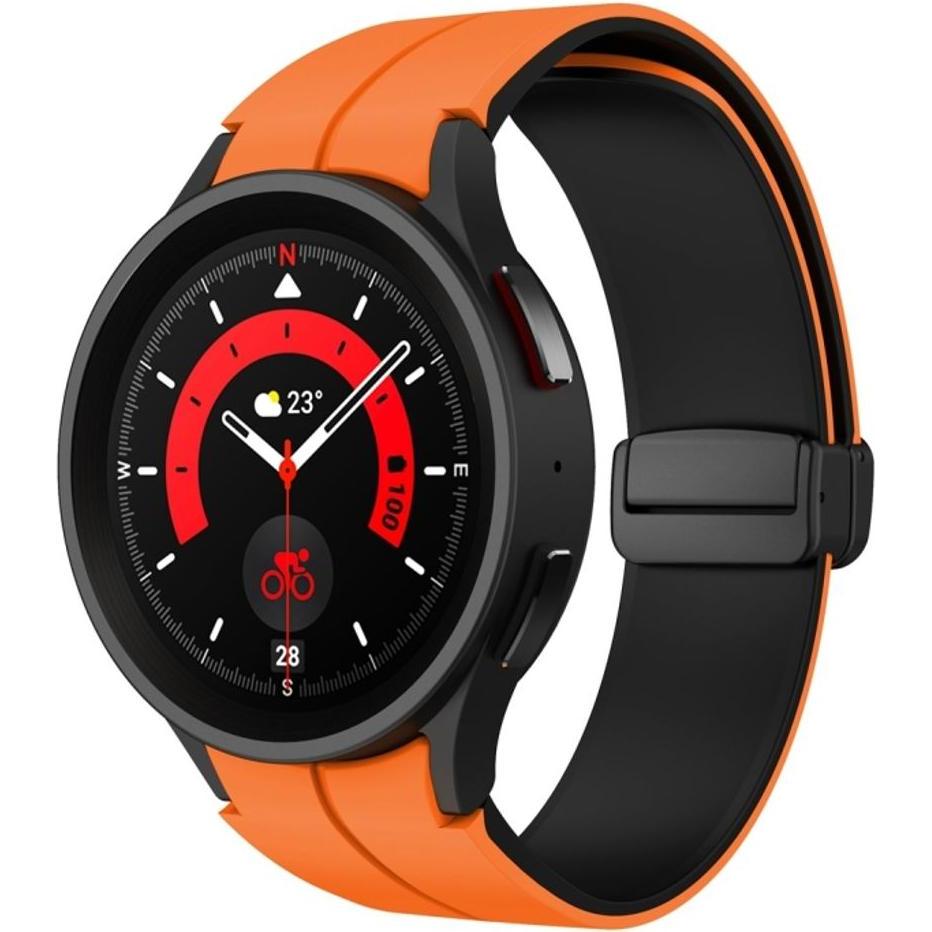 Samsung Galaxy Watch 6, 6 Classic Watch Strap - Orange/Black, Uhrenarmband, Orange