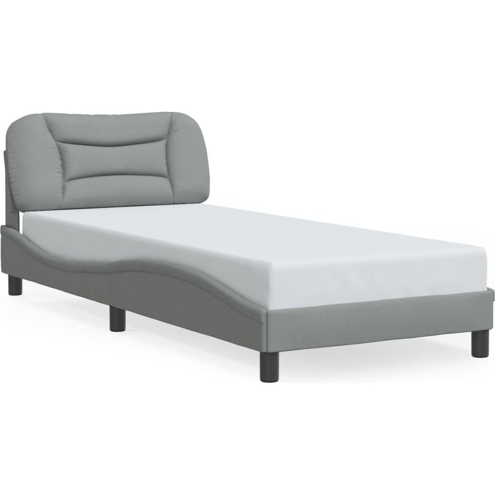 VidaXL, Bett, Bettgestell mit Kopfteil Stoff (80 x 200 cm)
