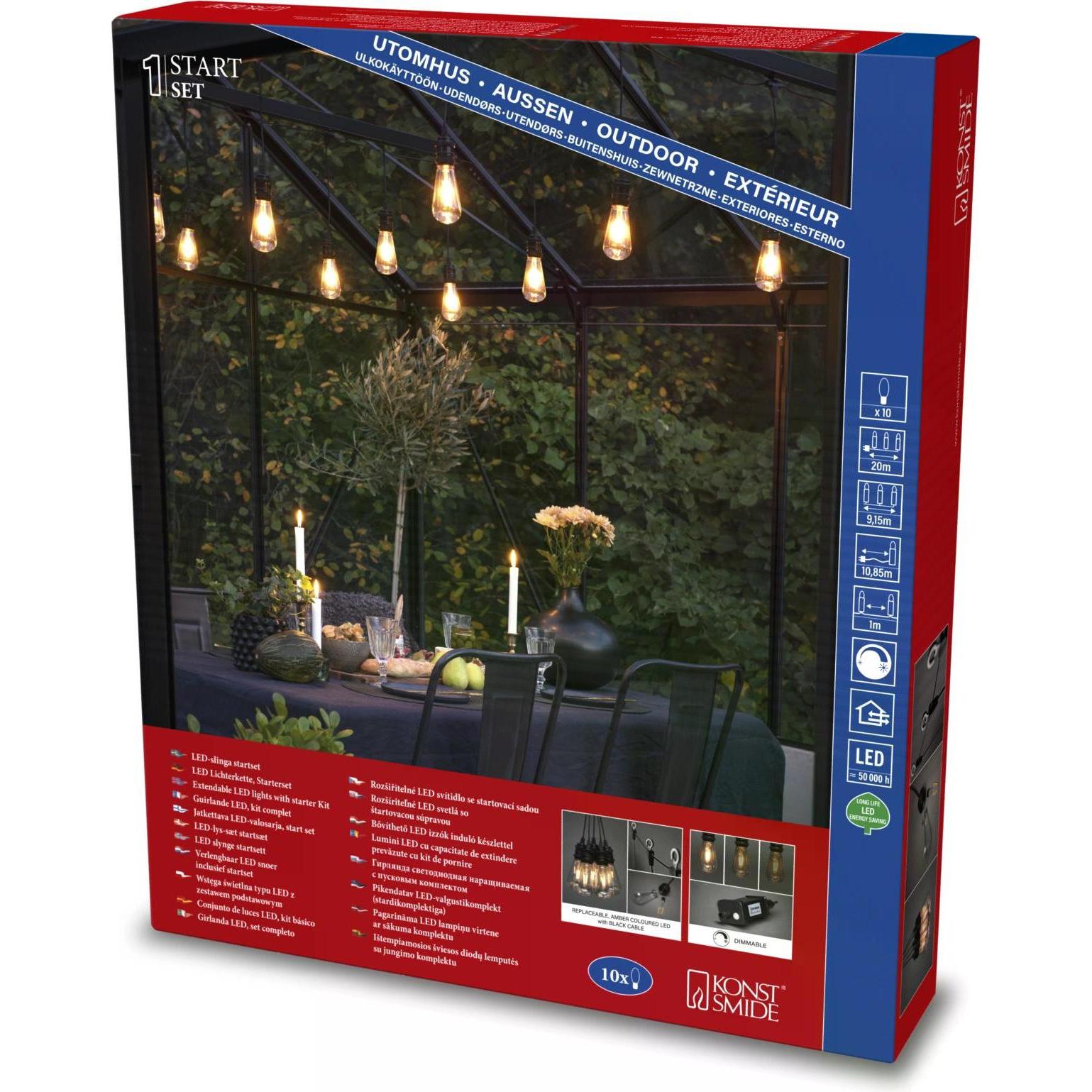 Thumbnail - Csdk SL, Lichterkette, 2351-800 Lichterkette Exterior Anzahl der Glühbirnen 10 LED (RGB) Amber Beleuchtet Länge: (9.15 m...