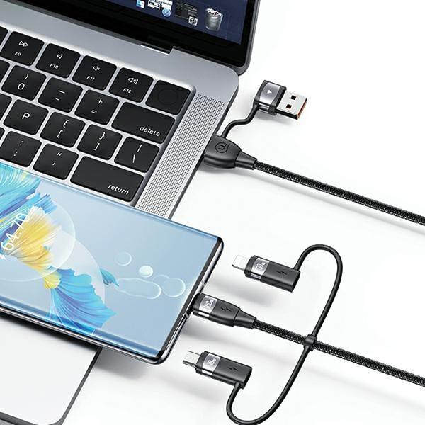 Produktbild Usams US-SJ646 U85 PD100W A+C to C+L+M 6in1 Fast Charging Cable 2m (2 m, USB 3.2 Gen 1, 100 W)