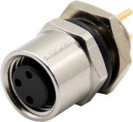Image du produit RND Electronics Connecteur de capteur rond M8, droit, femelle, 3 broches, codage A, soudé
