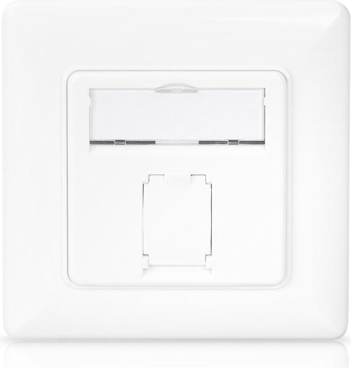 Productafbeelding Digitus CAT 6A klasse EA aansluitdoos, afgeschermd 1x RJ45, LSA, zuiver wit, inbouw, 8 richtingenl