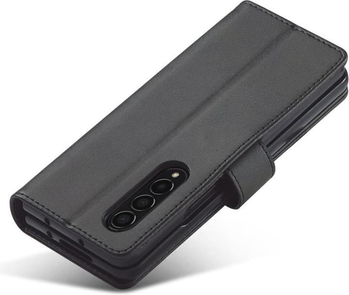 Actual product image Cover-Discount Galaxy Z Fold4 5G - Leather case cover black (Samsung Galaxy Z Fold4)