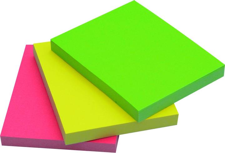 Produktbild Q-Connect Haftnotizen Quick Notes 3 Neonfarben sortiert (51 x 38 mm)