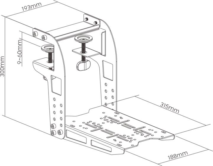 Actual product image Oplite Race + Flight Desk Mount