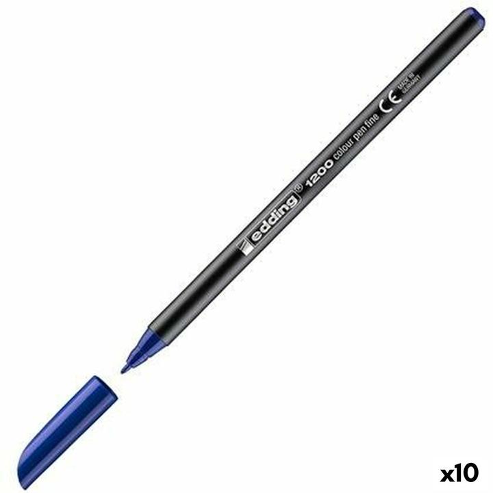Edding 10 1200 Filzstifte blau (Blau, 10 x)