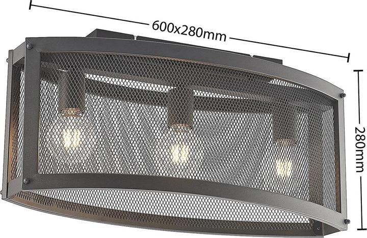 Image du produit Lindby Mizgin Plafonnier avec grille 3 feux (E27)