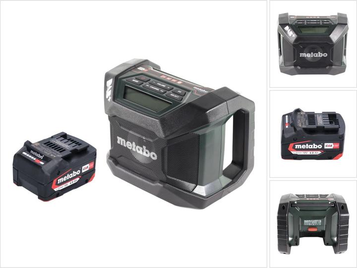 Actual product image Metabo R 12-18 DAB+ BT Battery construction site radio 12-18 V DAB+ + 1x battery 4.0 Ah - without charger (AM, DAB+, FM, Bluetooth)