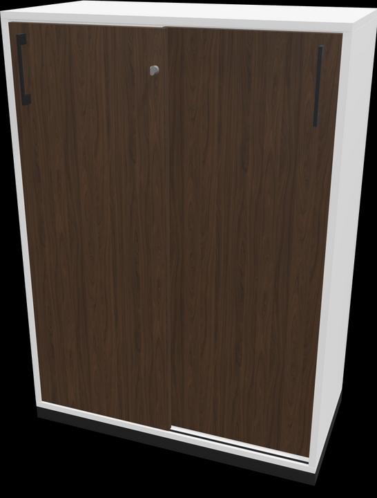 Black, Walnut decor dark with structure, White