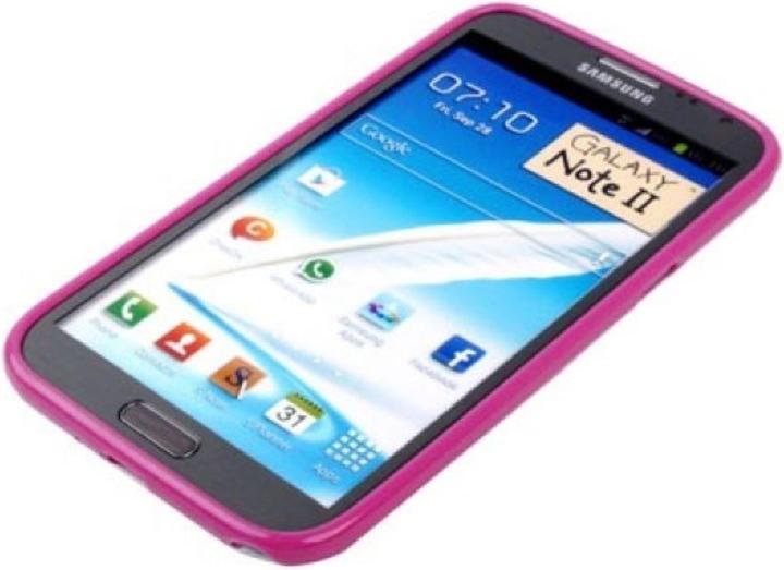 Actual product image König Design Protective cover TPU Case for Samsung Galaxy Note II N7100 pink (Samsung Galaxy Note 2 N7100)