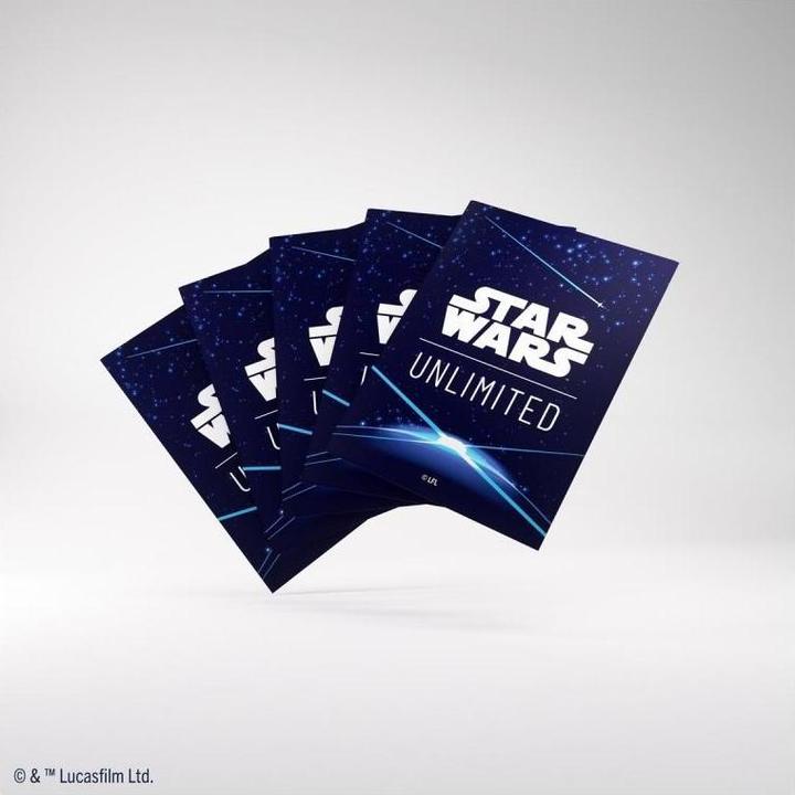 Actual product image Gamegenic GGS15035 - Star Wars: Unlimited Art Sleeves Twin Pack, Space Blue (Single Pack)