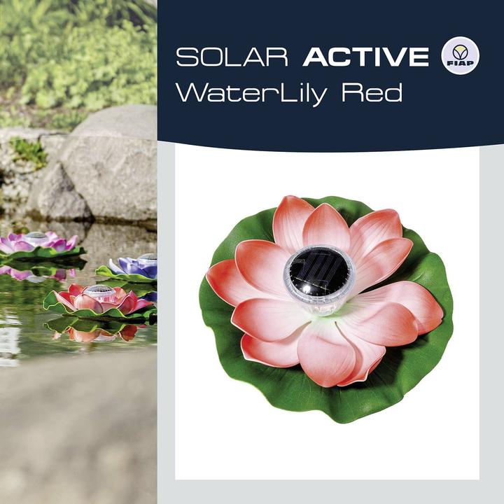 Image du produit Fiap 3206-4 SOLAR ACTIVE WaterLily Red Solar-Dekoleuchte LED LED fest eingeba (IP65)