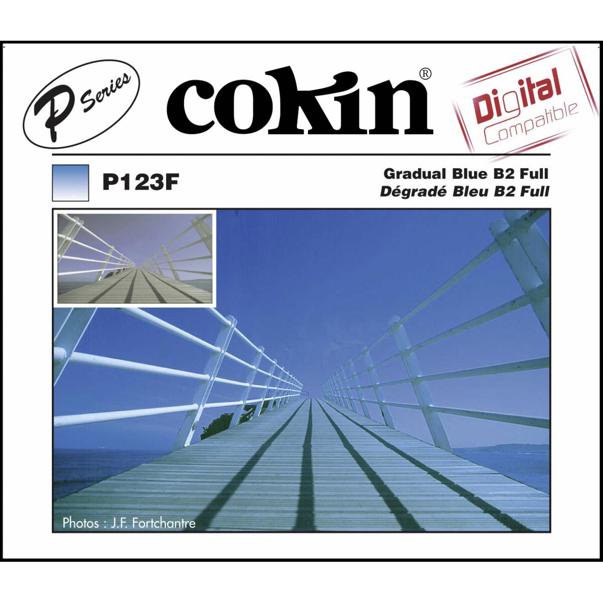 Cokin Filter P123F Verlauf 2 full (84 mm, ND- / Grauverlauffilter, 84 mm), Objektivfilter, Blau