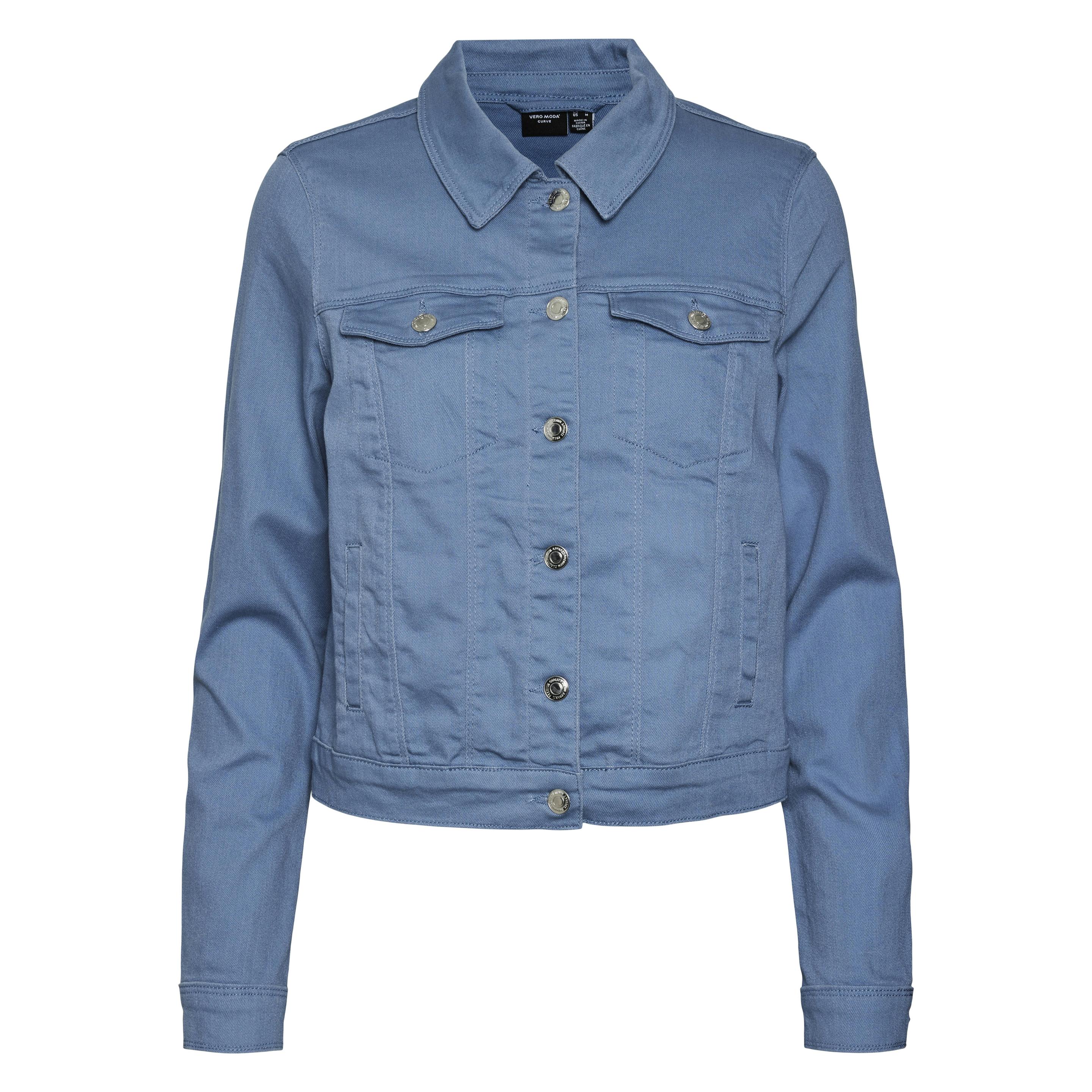 Vero Moda, Damen, Leichte Jacken, Vmwild Soya Ls Col Jacket, Blau, (L)