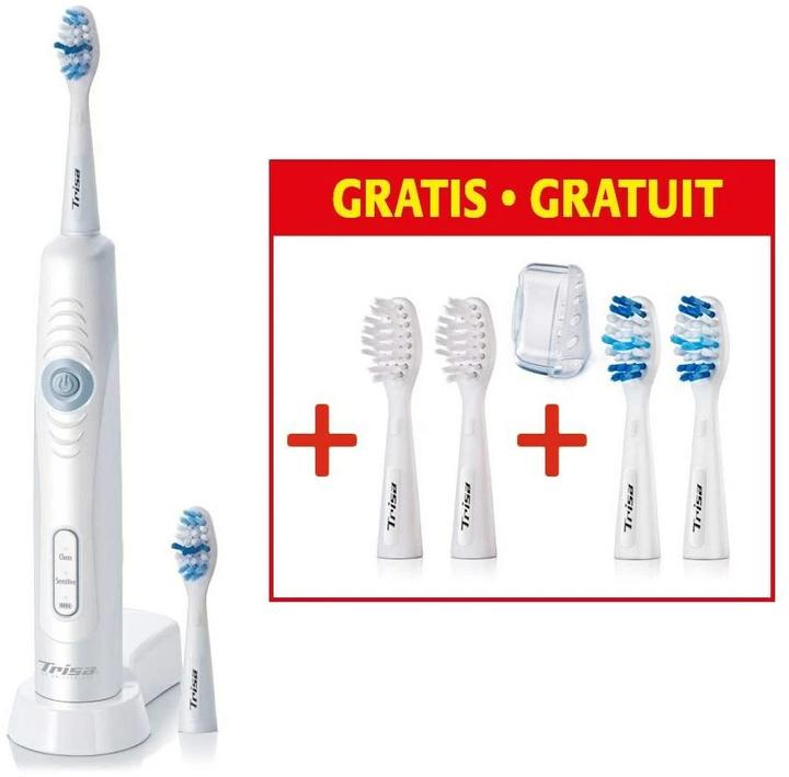 Actual product image Trisa Sonic Performance Schallzahnbürste Promo mit 5 Refils (Sonic toothbrush)