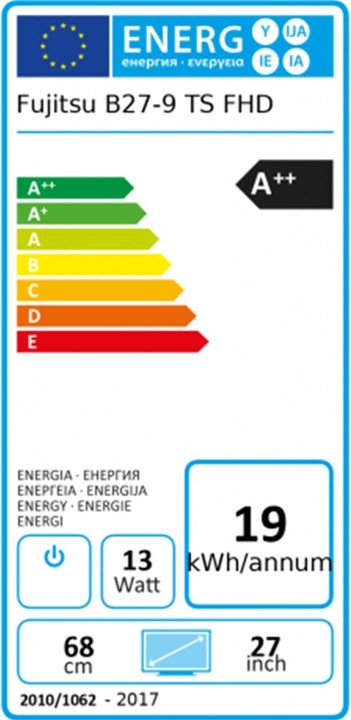 Energie-Label Fujitsu B27-9 TS (1920 x 1080 Pixel, 27")