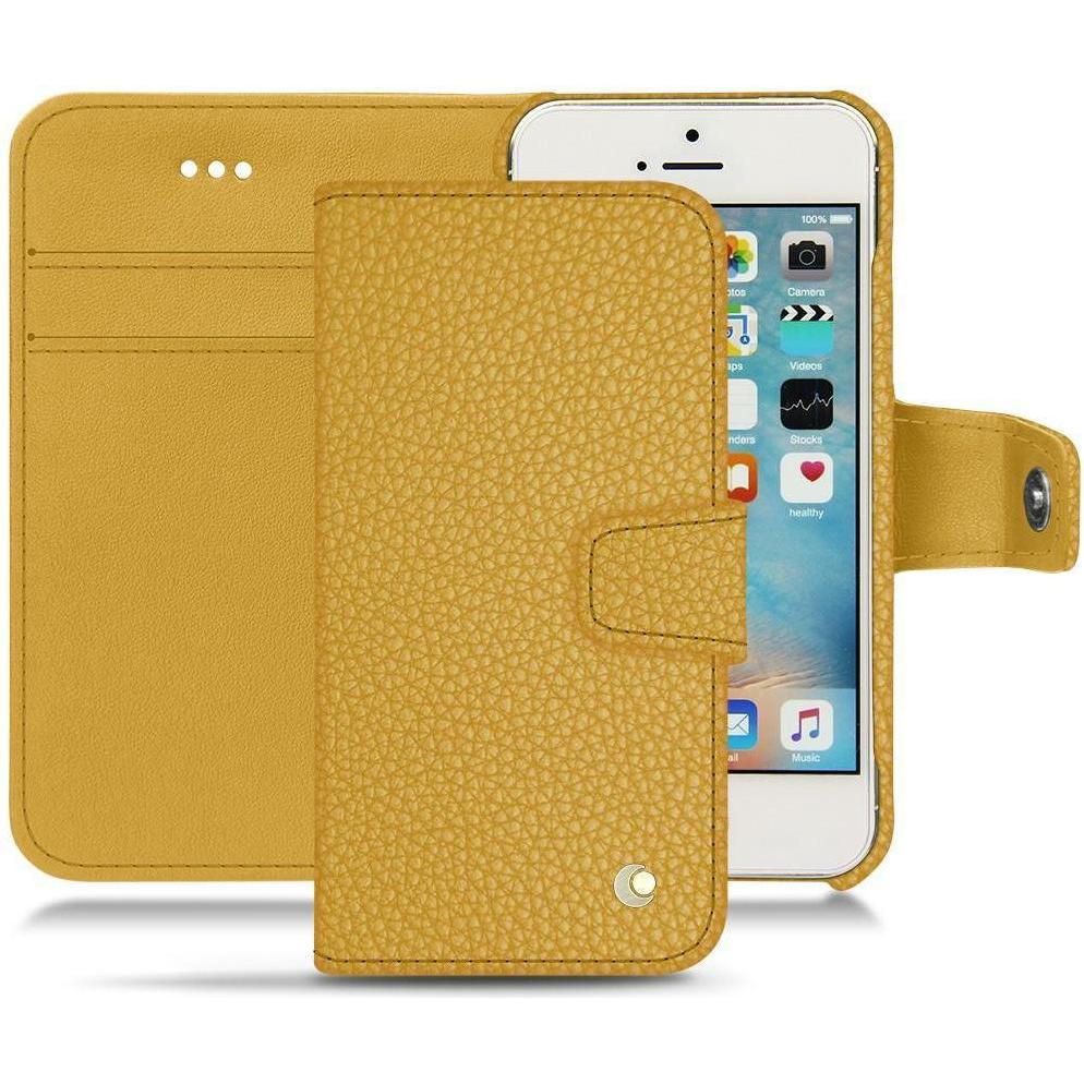 Noreve Lederschutzhülle Wallet (Apple iPhone SE), Smartphone Hülle, Orange