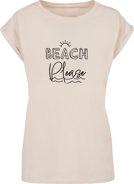 Actual product image Merchcode Ladies Beach Please Extended Shoulder Tee - 112615 (S)
