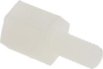 RS PRO Abstandshalter: M3 x M3, Länge 6mm, Nylon 6.6, Buchse/Stecker, Sechskant M3 M3, 5.6mm