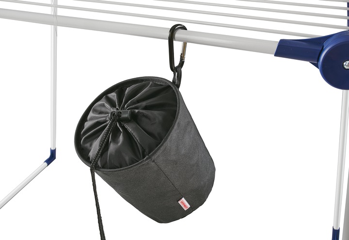 Actual product image Leifheit Clothes peg bag with snap hook and drawstring