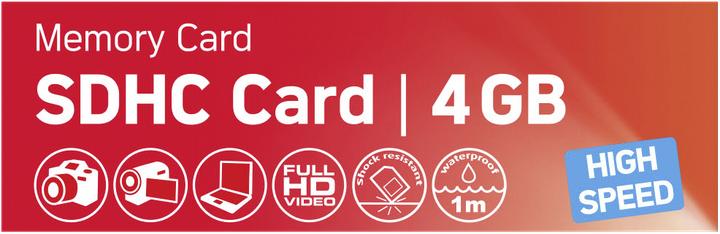 Produktbild AGFAPHOTO SDHC Karte 4GB High Speed Class 10 UHS I U1 V10 (4 GB, SDHC, U1, UHS-I)