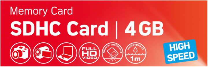 Actual product image AGFAPHOTO SDHC Card 4GB High Speed Class 10 UHS I U1 V10 (4 GB, SDHC, U1, UHS-I)