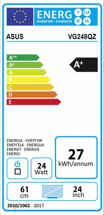 Energie-Label ASUS VG248QZ (1920 x 1080 Pixel, 24")