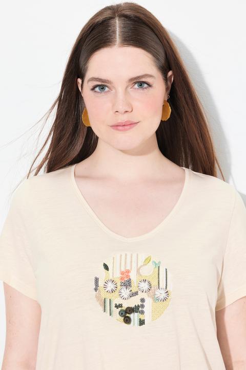 Produktbild Ulla Popken T-Shirt, A-Linie, V-Ausschnitt, Halbarm (46, 48)