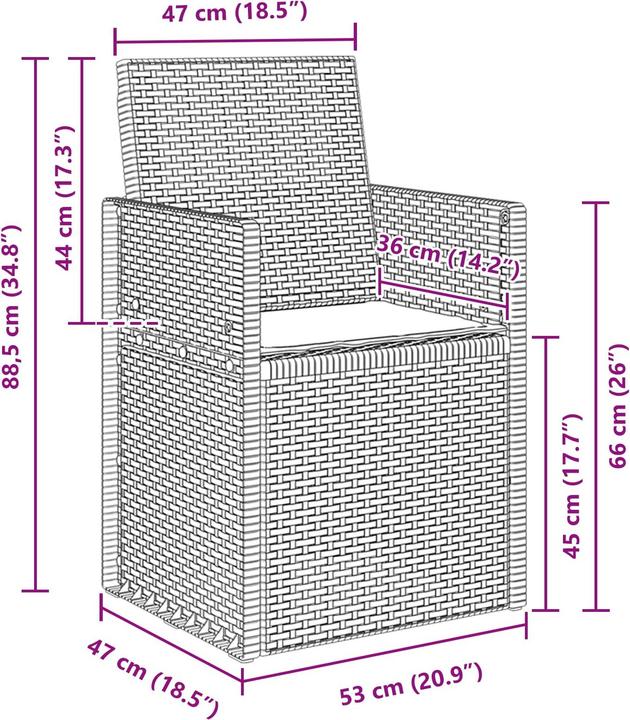 Produktbild vidaXL Moderne Outdoor-Stühle